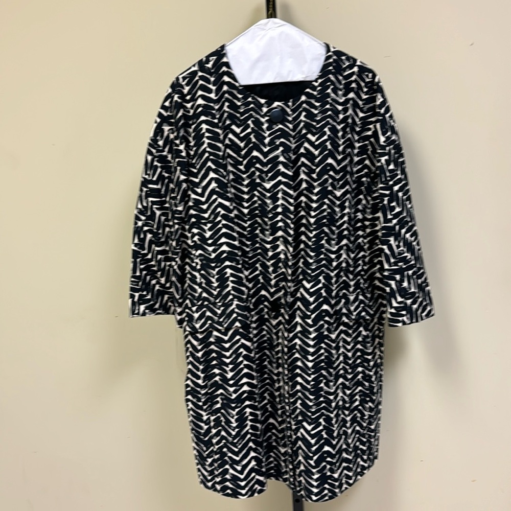 Plus size Talbots black, gray, white dress jacket